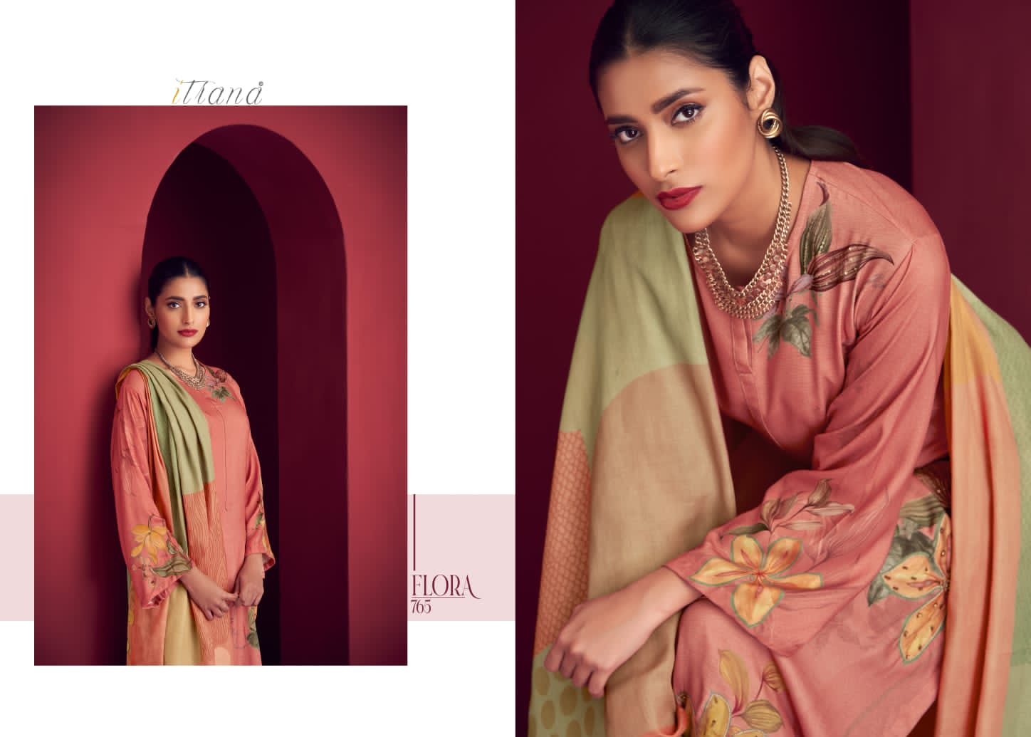 Itrana By Flora Printed Designer Salwar Suits Catalog